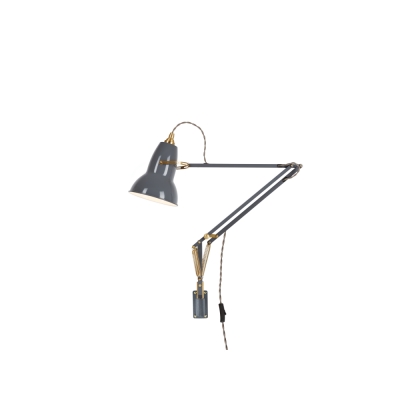 Anglepoise - Original 1227 Brass Leuchte mit Wandmontage Elephant Grey