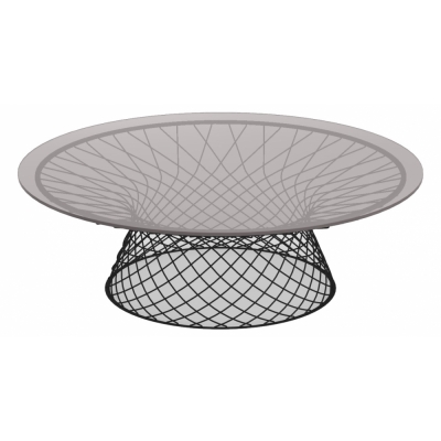 Emu - Heaven Tisch niedrig 120 cm | Schwarz | Rauchgrau