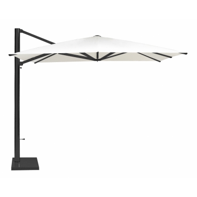 Emu - Navona Ampelschirm mit Schirmfuß 400 x 300  | Weiß-Antikeisen | Antikeisen