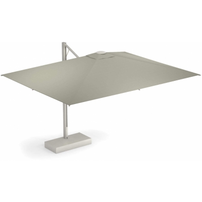 Emu - Trevi Sonnenschirm mit Schirmfuß 400 x 300 cm | Mattweiß (23) / Beige Pro (84)