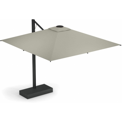 Emu - Trevi Sonnenschirm mit Schirmfuß 300 x 300 cm | Antikeisen (22) / Beige Pro (84)