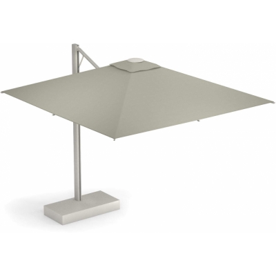 Emu - Trevi Sonnenschirm mit Schirmfuß 300 x 300 cm | Mattweiß (23) / Beige Pro (84)