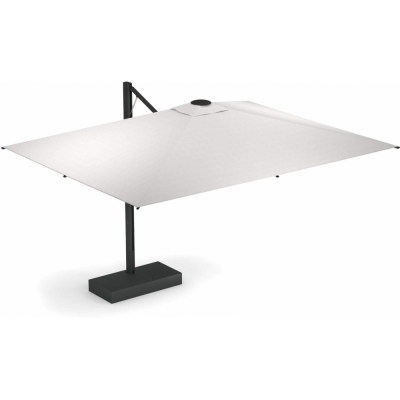 Emu - Trevi Sonnenschirm mit Schirmfuß 400 x 300 cm | Antikeisen (22) / Weiß Pro (81)