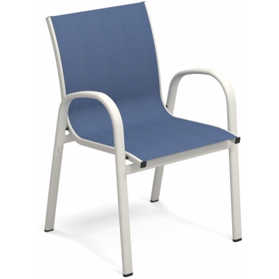 Emu - Holly Armlehnenstuhl Mattweiß / Ozeanblau (300/56)