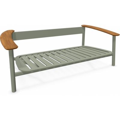 Emu - Twins Sofa 2-Sitzer Grau/Grün (37) | ohne Polster