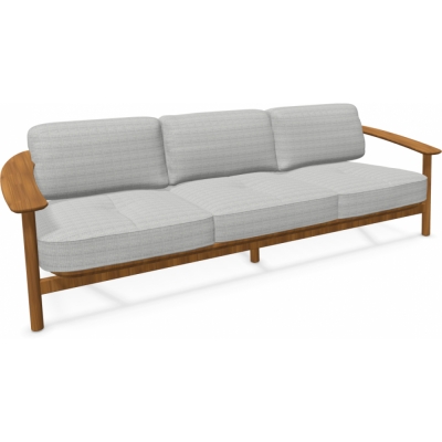 Emu - Twins Sofa 3-Sitzer Teak 13 Hellgrau (Basic)