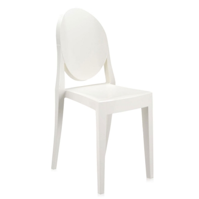 Kartell - Victoria Ghost Stuhl Weißglänzend
