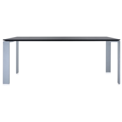 Kartell - Four Tisch 190 x 79 cm | Schwarz-Alu