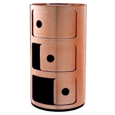 Kartell - Componibili Ø 32 cm 3 Fächer | Kupfer