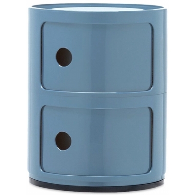 Kartell - Componibili Ø 32 cm 2 Fächer | Hellblau
