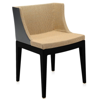 Kartell - Mademoiselle Stuhl Kravitz Baststoff-Schwarz