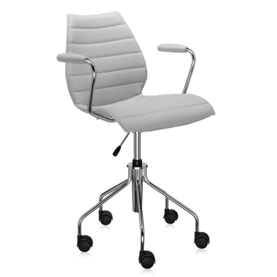 Kartell - Maui Soft Bürostuhl mit Armlehnen Trevira Beige