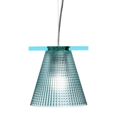 Kartell - Light-Air Pendelleuchte Blau mit Prägemuster