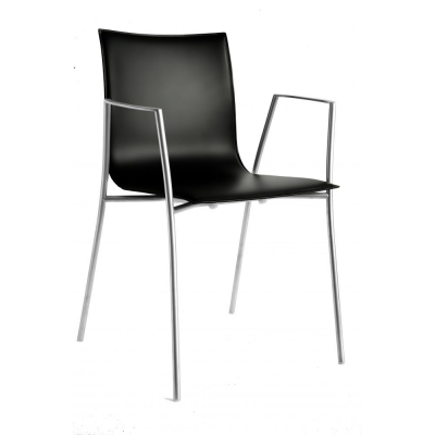 La Palma - Thin S15 Armlehnstuhl Leder Schwarz