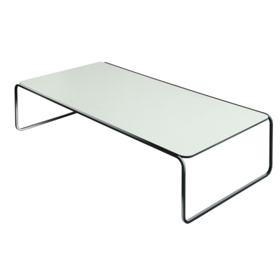 La Palma - Toe Beistelltisch HPL Weiß | Schwarz (70x70 cm)