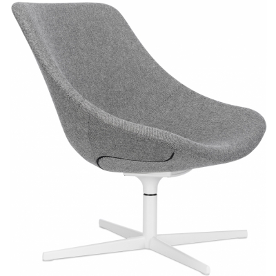 La Palma - Auki Loungesessel Drehfuß Grau | Sternfuß (Schwarz)