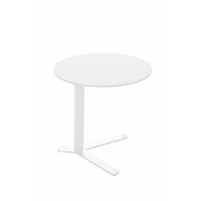 La Palma - Yo Beistelltisch Ø50 cm HPL Fenix Weiß - Weiß