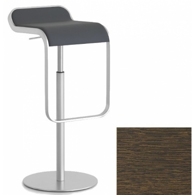 La Palma - Lem Barhocker 66-79 cm matt verchromt Eiche dunkel nussbaum gebeizt