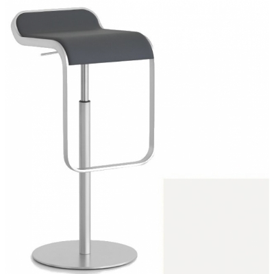 La Palma - Lem Barhocker 66-79 cm matt verchromt Weiß lackiert