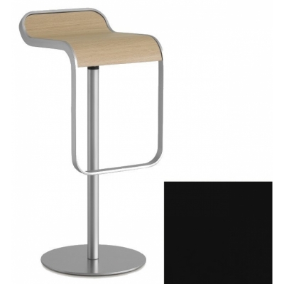 La Palma - Lem Barhocker 80 cm "Swingback" matt chrom Leder Schwarz