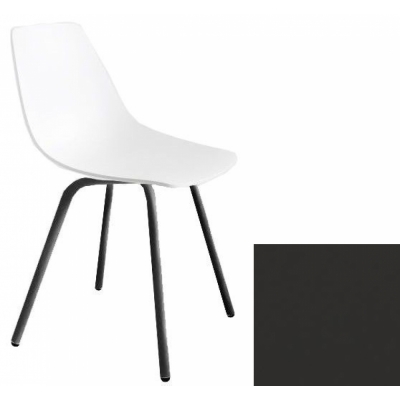 La Palma - Miunn S161 Stuhl schwarz Leder Dunkelbraun