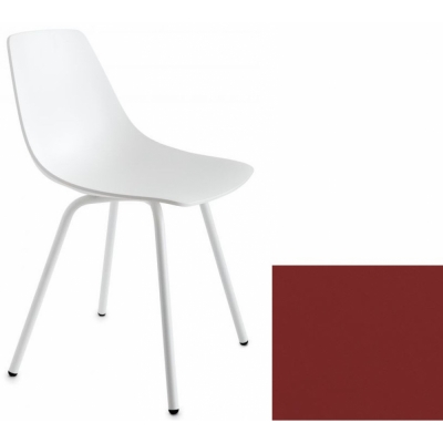 La Palma - Miunn S161 Stuhl weiß Leder Rot