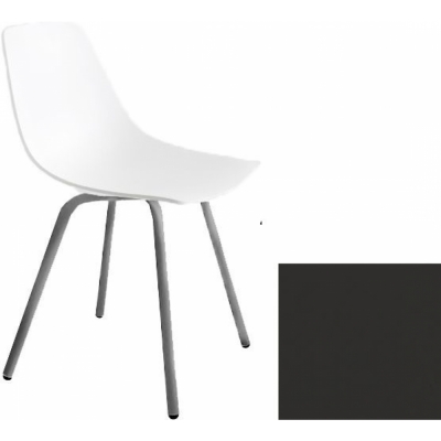 La Palma - Miunn S161 Stuhl matt verchromt Leder Dunkelbraun