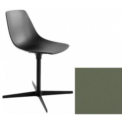 La Palma - Miunn S162 Drehstuhl schwarz Leder Grau