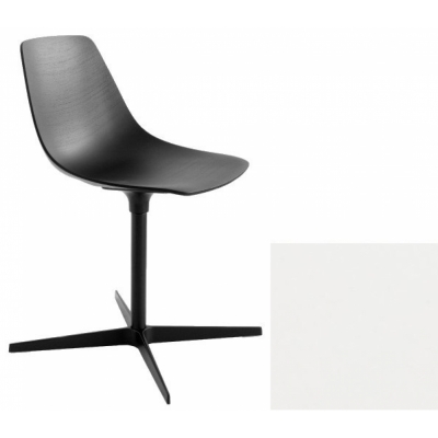 La Palma - Miunn S162 Drehstuhl schwarz Leder Weiß