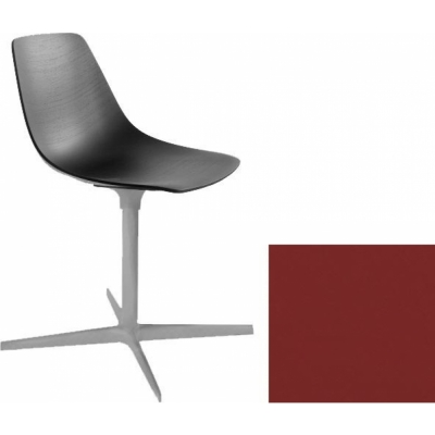 La Palma - Miunn S162 Drehstuhl Aluminium Leder Rot