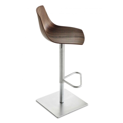 La Palma - Miunn Barhocker Bodenplatte quadratisch Eiche dunkel nussbaum gebeizt