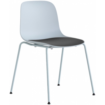 La Palma - Seela Stuhl stapelbar Outdoor Celeste | Schwarz | Weiß