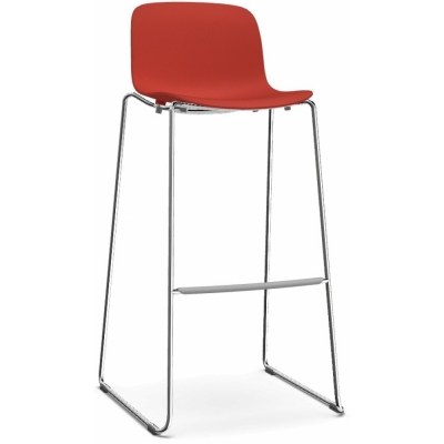 Magis - Troy Kufenhocker 77 cm | Rot - Verchromt