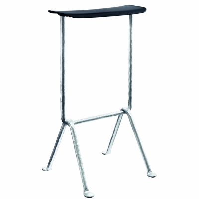 Magis - Officina Barhocker 75cm Leder Schwarz | Verzinkt