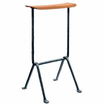 Magis - Officina Barhocker 65cm Leder Natura | Anthrazitgrau