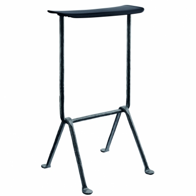 Magis - Officina Barhocker 65cm Leder Schwarz | Anthrazitgrau