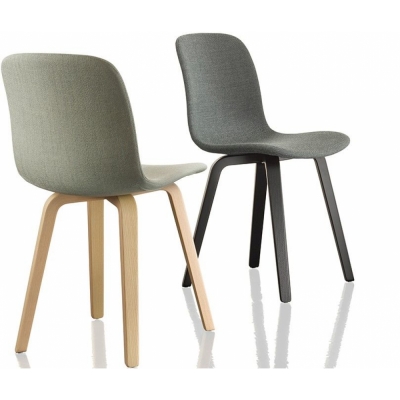 Magis - Substance Polsterstuhl Stoff Beige | Aluminium Natur