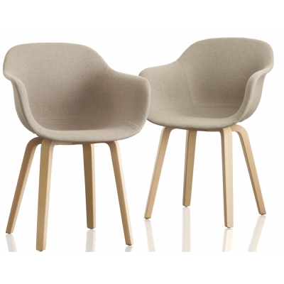 Magis - Substance Polstersessel Stoff Beige | Aluminium Natur