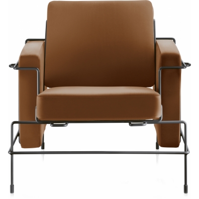 Magis - Traffic Sessel Leder Braun (Gestell: Schwarz)