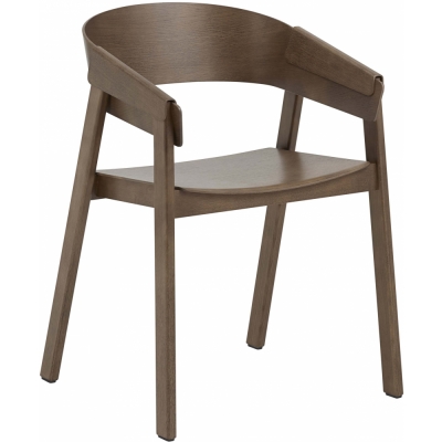 Muuto - Cover Armlehnstuhl Dunkelbraun gebeizt