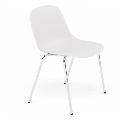 Muuto - Fiber Side Chair Stapelstuhl Weiß | ohne Filzgleiter
