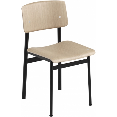 Muuto - Loft Stuhl Schwarz/Eiche