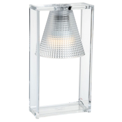 Kartell - Light-Air Tischleuchte Glasklar mit Prägemuster