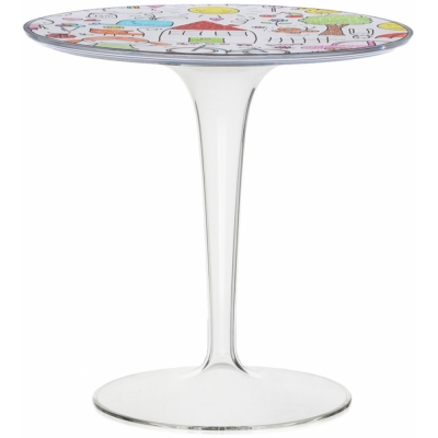 Kartell - Tip Top Kids Tisch mit Muster Transparent - Zeichnung