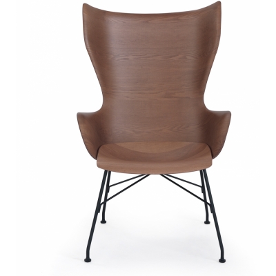 Kartell - K/Wood Sessel Esche dunkel / Schwarz