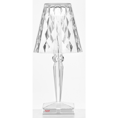 Kartell - Big Battery LED Tischleuchte kabelgebunden Kristall