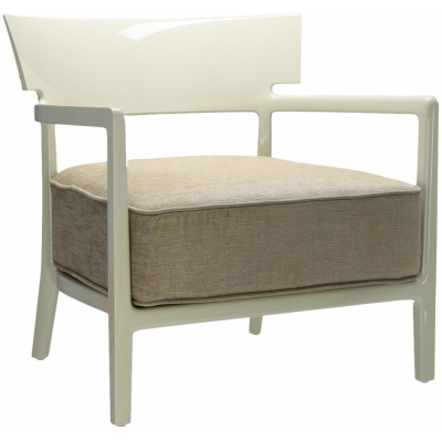 Kartell - Cara Sessel Gestell glänzend Elfenbein / Beige
