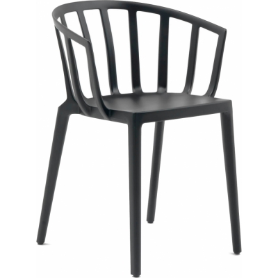 Kartell - Venice Armlehnenstuhl Mattschwarz