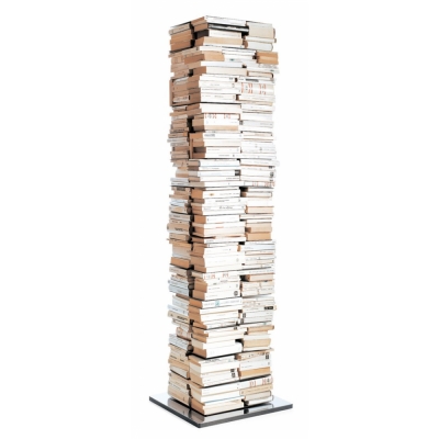 Opinion Ciatti - Ptolomeo X4 A Büchersäule 110 cm | Schwarz / Edelstahl