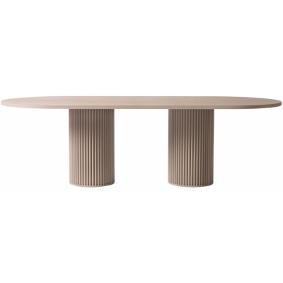 Opinion Ciatti - Hercle Tisch 250x110 cm | Corkcrete Taupe | abgerundet